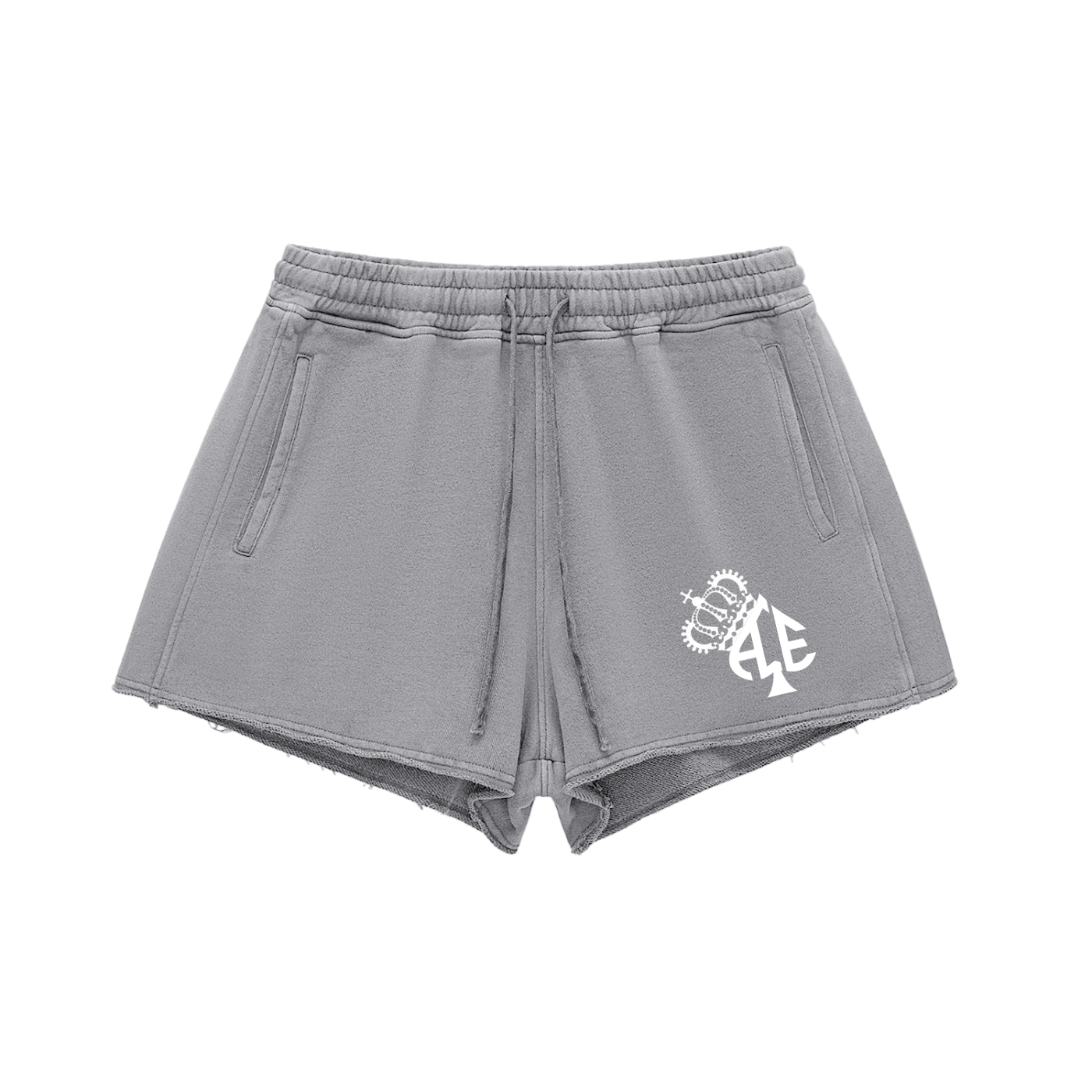 Ace Washed Raw Edge Drawstring Shorts