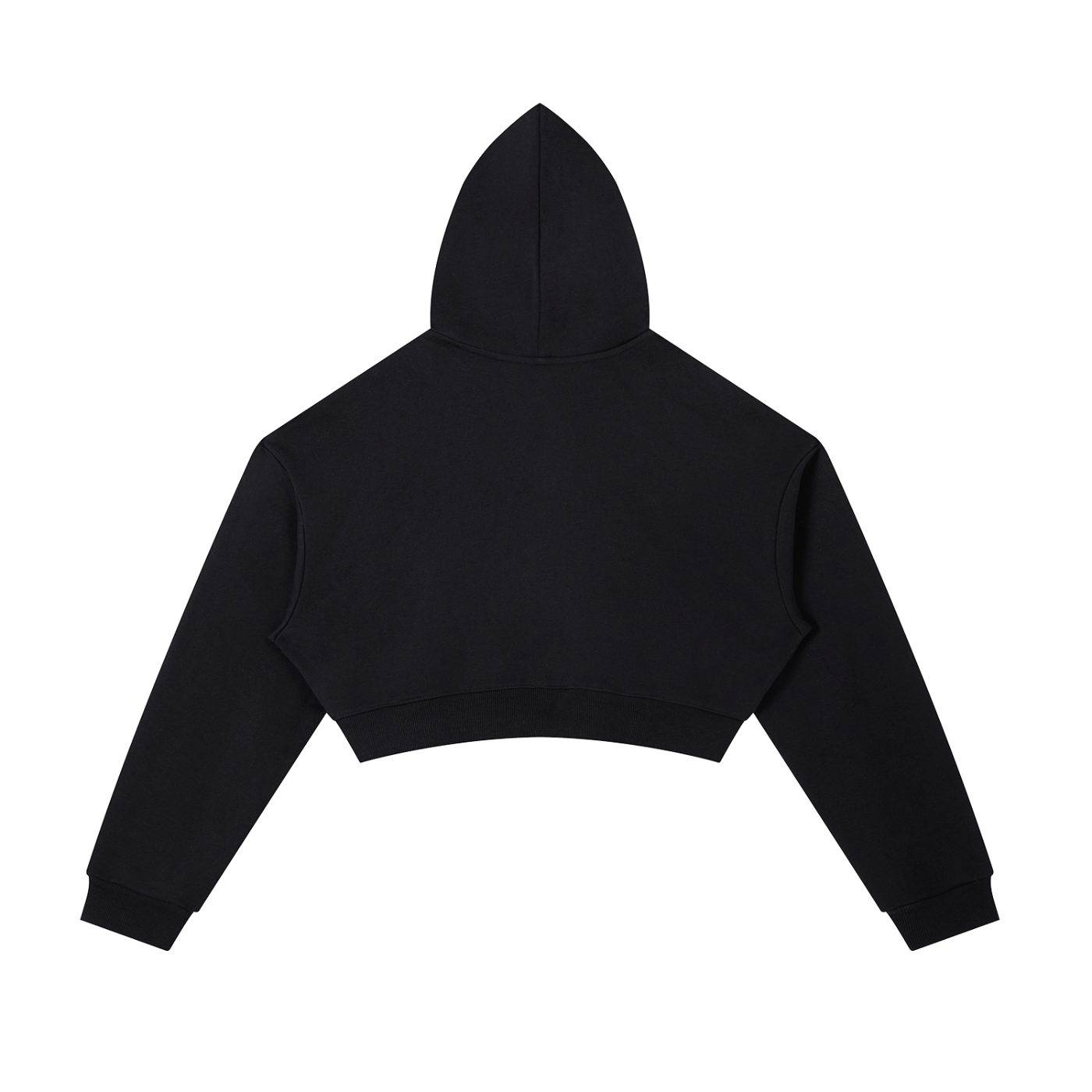 AlleyMutt Dark Cropped Zip-Up Hoodie
